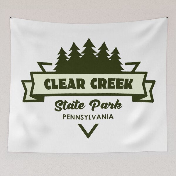 Item preview, Clear Creek State Park Pennsylvania Trees And Ribbon designed and sold by bivenart.