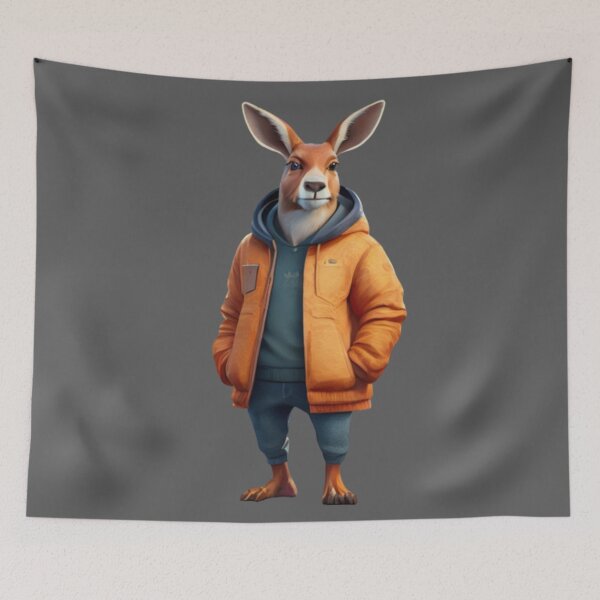 Item preview, Dope Kangaroo - Wearing a jacket designed and sold by positivVibesArt.