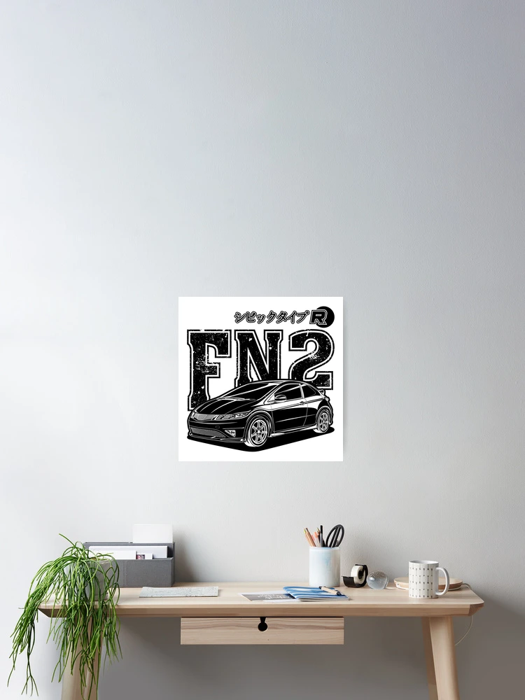 Thumbnail 2 of 3, Poster, Civic FN2 Type R - Black Print designed and sold by RAS-77.