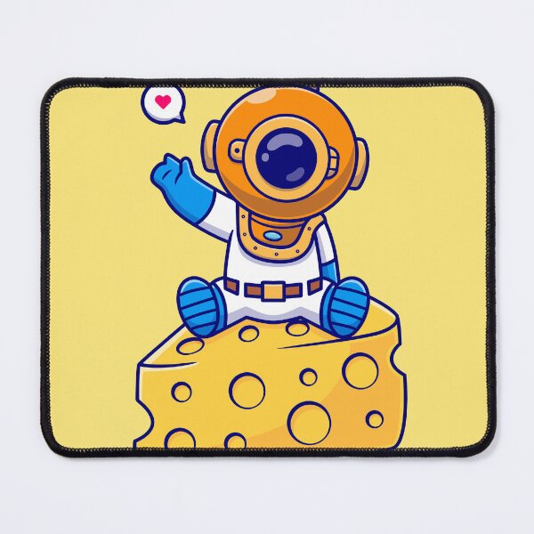 Item preview, Cute Diver Enjoying Cheese Cartoon designed and sold by hjian8219.
