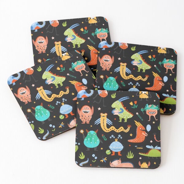 Item preview, Aliens playful pattern designed and sold by Ssuwicha.