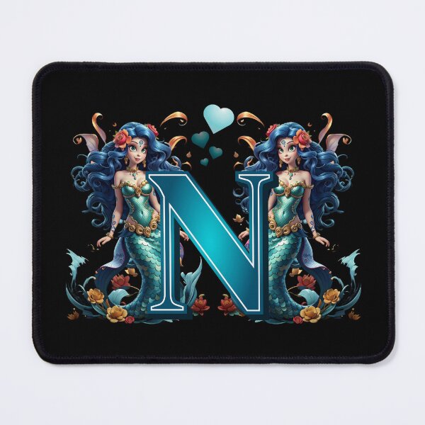Item preview, Mermaid Alphabet The Letter N From Sirenas Collection designed and sold by SirenasWorld.