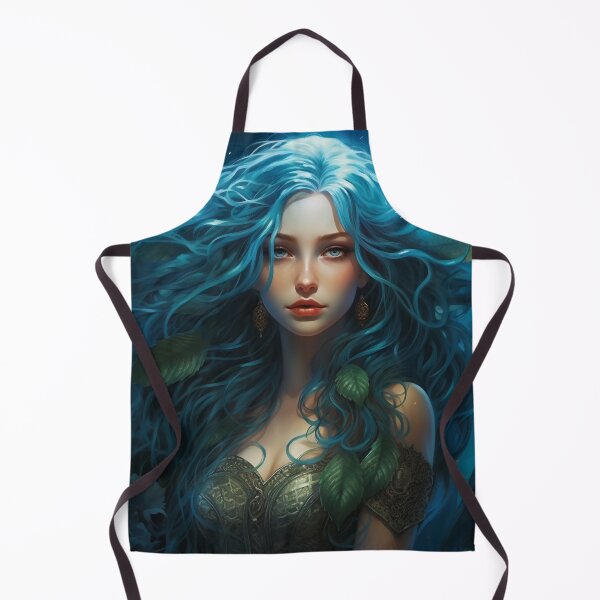 Item preview, Moonlit Azure: A Blue-Haired Muse Amidst Nature's Monochrome Symphony designed and sold by oanaunciuleanu.