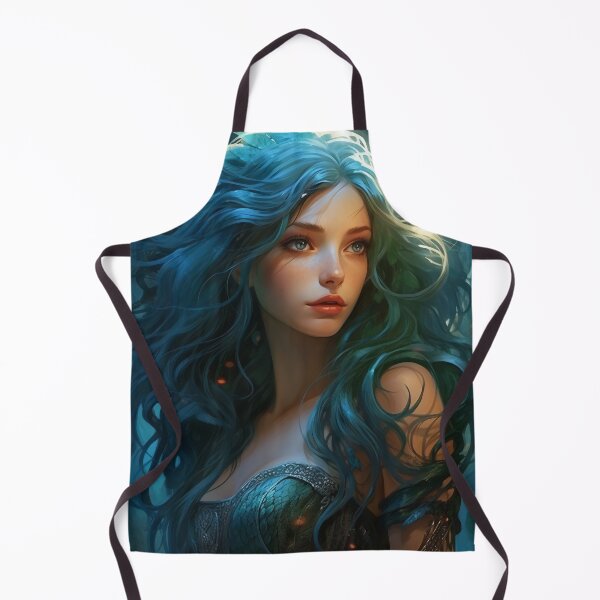 Item preview, Moonlit Azure: A Blue-Haired Muse Amidst Nature's Monochrome Symphony designed and sold by oanaunciuleanu.
