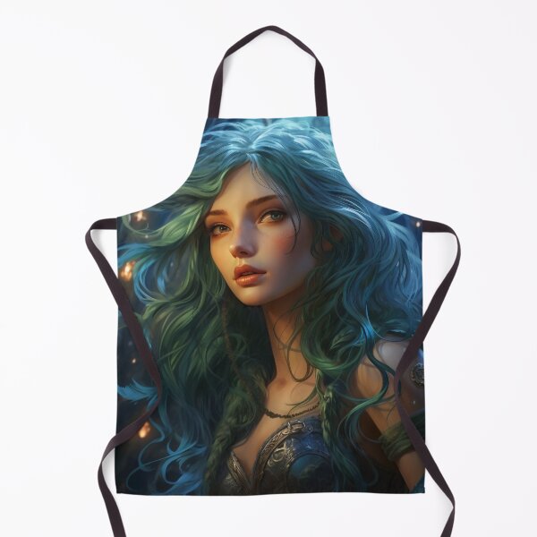 Item preview, Moonlit Azure: A Blue-Haired Muse Amidst Nature's Monochrome Symphony designed and sold by oanaunciuleanu.