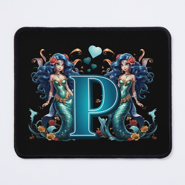 Item preview, Mermaid Alphabet The Letter P From Sirenas Collection designed and sold by SirenasWorld.