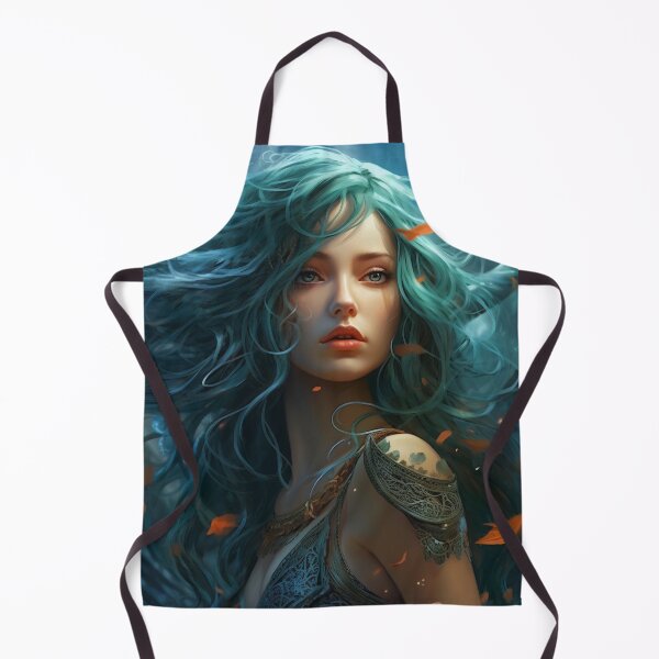 Item preview, Moonlit Azure: A Blue-Haired Muse Amidst Nature's Monochrome Symphony designed and sold by oanaunciuleanu.