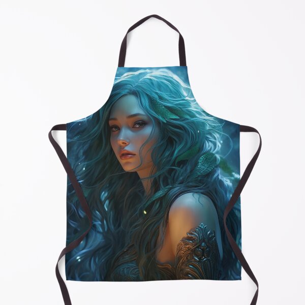 Item preview, Moonlit Azure: A Blue-Haired Muse Amidst Nature's Monochrome Symphony designed and sold by oanaunciuleanu.