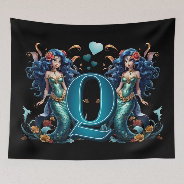 Item preview, Mermaid Alphabet The Letter Q From Sirenas Collection designed and sold by SirenasWorld.