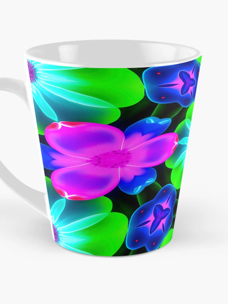 Thumbnail 3 of 4, Coffee Mug, Unique Colorful Flower Pattern designed and sold by Patternflower.