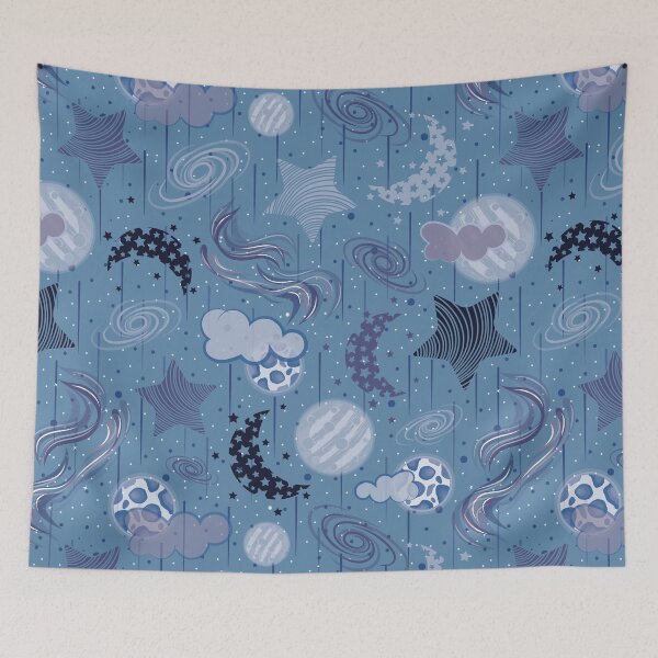 Item preview, Blue Galactic Dreamy night designed and sold by The Pattern Mill.