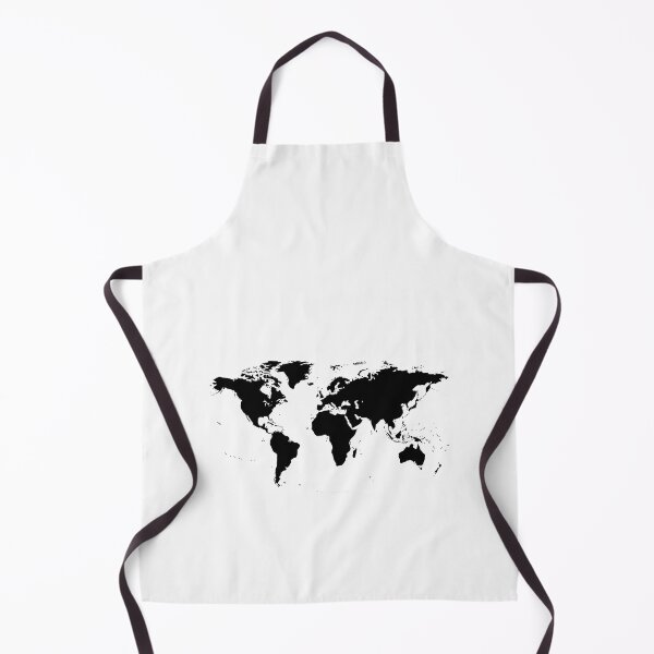 Item preview, Black _amp_amp_ White world map designed and sold by helaina-madson.