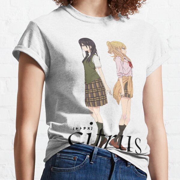 Citrus Anime T-shirt Women Punk Gothic Vintage Aesthetic Harajuku Men  Cotton Plus Size Short Sleeve Skipoem Clothes Top Tees - AliExpress