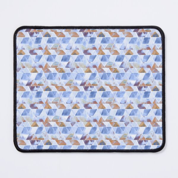 Item preview, watercolor geometric straight lines blue brown designed and sold by Alessandro Remo Mazzoni Remotextiles.