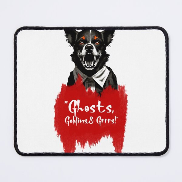 Item preview, "Halloween Dog Art - Spooky Bark and Sharp Teeth" designed and sold by Superbdeal.