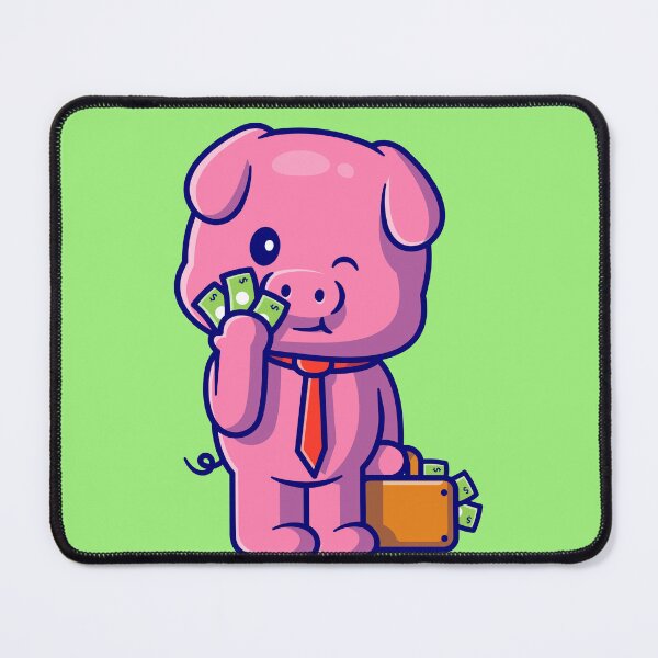 Item preview, Cute Pig with Money Cartoon designed and sold by hjian8219.