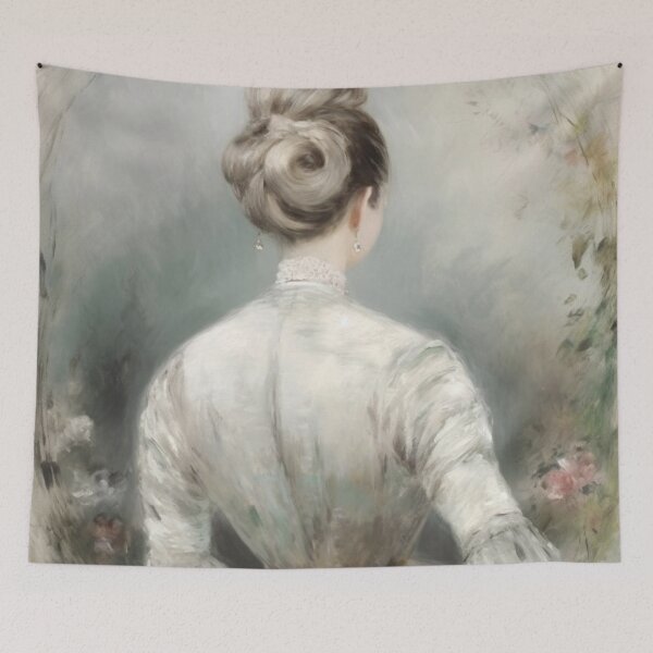 Item preview, Coquette aesthetic vintage painting of a woman designed and sold by Coquette Art.