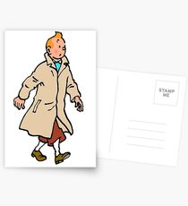 Tintin walking Postcards