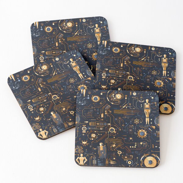Item preview, xSeamless Pattern Beyond Interfaces: Futuristic Digital Art Unleashed designed and sold by AlienSkinEyes.