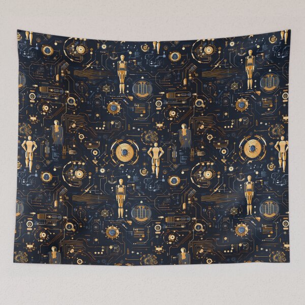 Item preview, xSeamless Pattern Beyond Interfaces: Futuristic Digital Art Unleashed designed and sold by AlienSkinEyes.