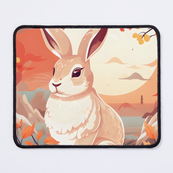 Item preview, Rabbit Icon in Mid-Autumn Festival Sticker Art designed and sold by aigcx.