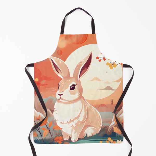 Item preview, Rabbit Icon in Mid-Autumn Festival Sticker Art designed and sold by aigcx.