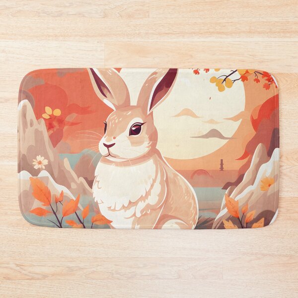 Item preview, Rabbit Icon in Mid-Autumn Festival Sticker Art designed and sold by aigcx.