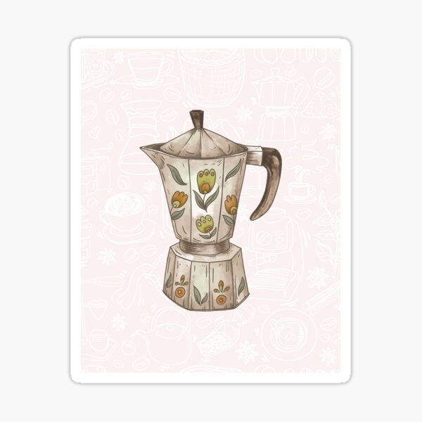 Item preview, Espresso maker art, Kitchen Wall Art, Modern Coffee Poster designed and sold by AustriaDesigns.