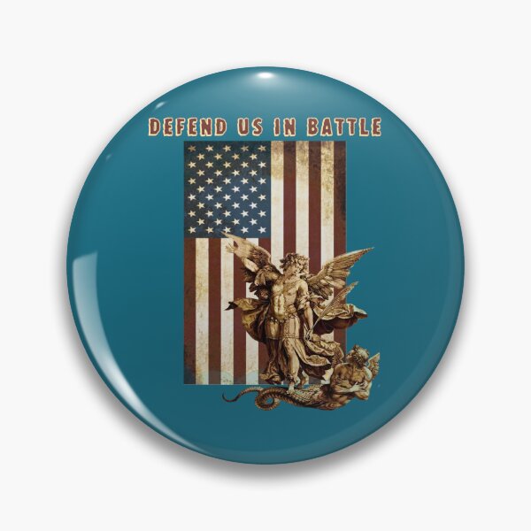 Item preview, St Michael the Archangel Angel Catholic Saint United States Flag US designed and sold by Loyaltytarver.