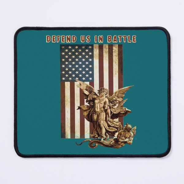 Item preview, St Michael the Archangel Angel Catholic Saint United States Flag US designed and sold by Loyaltytarver.