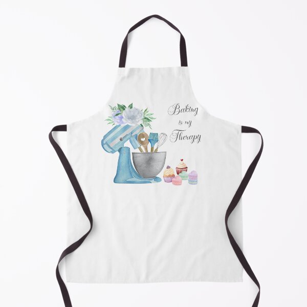 Item preview, Baking is My Therapy - Gifts for Bakers - Watercolor Mixer, Cupcakes, Heart Shaped Macarons designed and sold by kassiekewl.