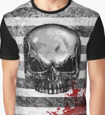 blood stained skull Graphic T-Shirt