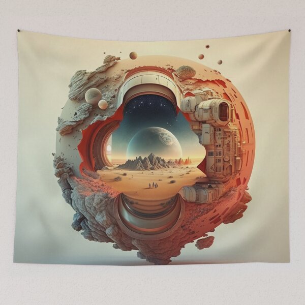 Item preview, The Infinite Mirage: Mind-Bending Landscape in a Anamorphic Sculpture designed and sold by WhiteWolfe0127.