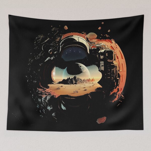 Item preview, "Infinite Space Art: Anamorphic Realism,Cosmic Palette,Dark,Orange." designed and sold by WhiteWolfe0127.