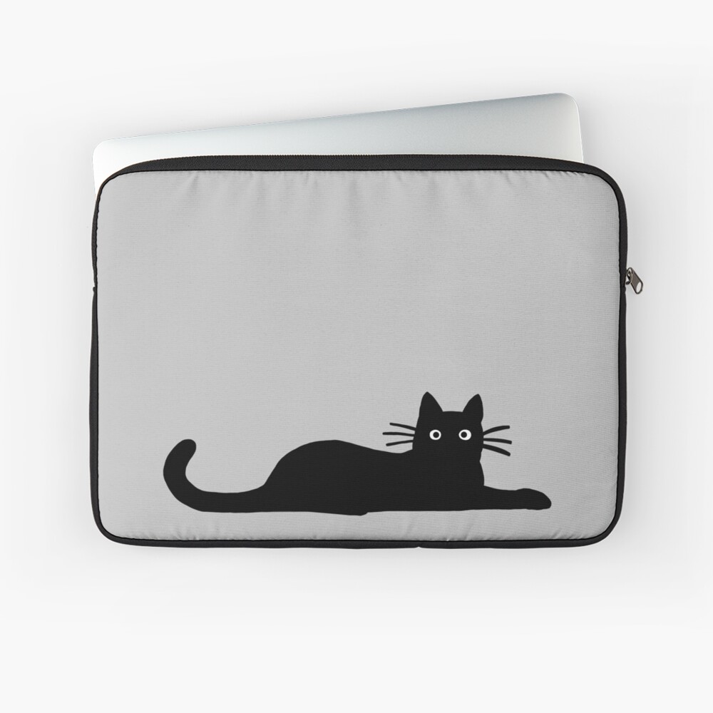 "Black Cat" Laptop Sleeve for Sale by ShortCoffee Redbubble