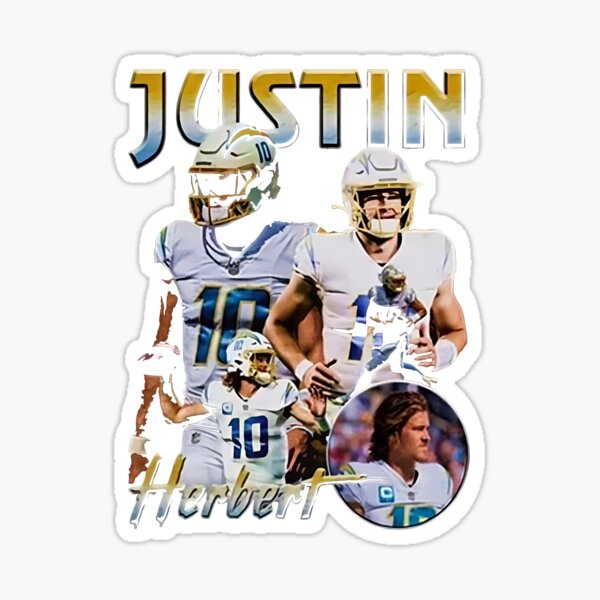 Los Angeles Chargers: Justin Herbert - NFL Removable Adhesive Wall Decal Life-Size Athlete +11 Wall Decals 41W x 78H