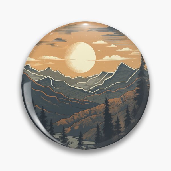 Item preview, Moon With Mountains  designed and sold by FairweatherTees.
