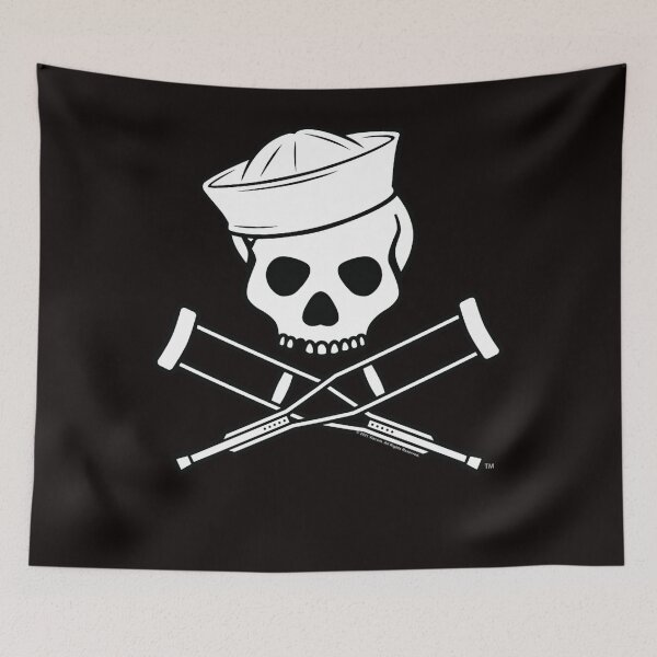 Item preview, Jackass Sailor Skull And Crutches Logo designed and sold by ROCHELHUBB.