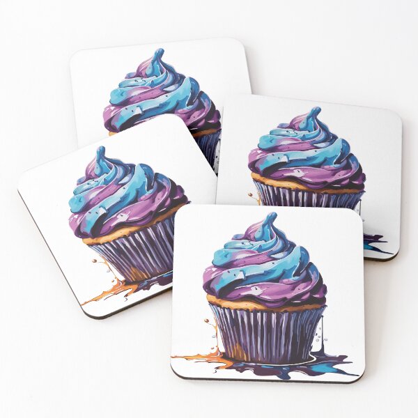 Item preview, Juicy purple and blue cupcake designed and sold by CrazySweets.