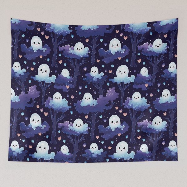 Item preview, Ghosts at Play: Delightfully Spooky Pattern designed and sold by NikkofTime.