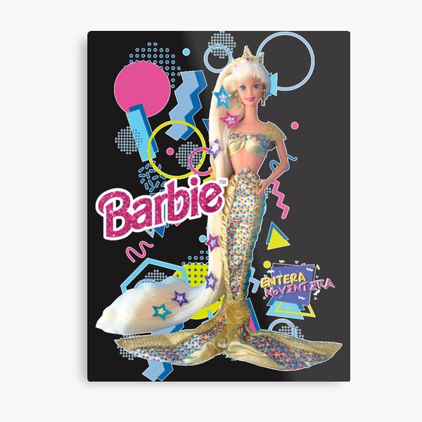 Barbie Mermaid 90s Metal Prints for Sale Redbubble