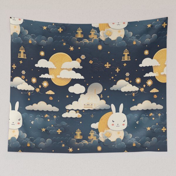 Item preview, Round moon Little rabbit designed and sold by Snoobstyle.
