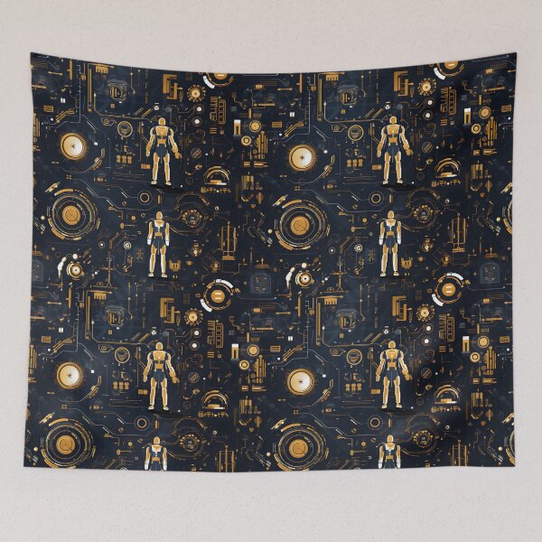 Item preview, xSeamless Pattern Beyond Interfaces: Futuristic Digital Art Unleashed designed and sold by AlienSkinEyes.