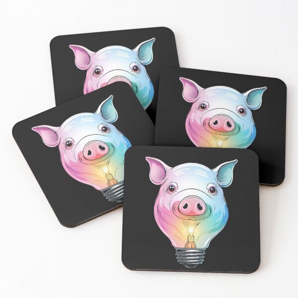 Item preview, Kawaii Pig Light Bulb designed and sold by PiggyWonka.