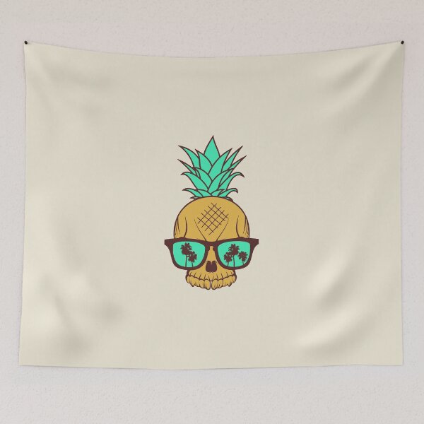 Item preview, Classic Pineapple Skull In Sunglasses designed and sold by GleamingGiant.