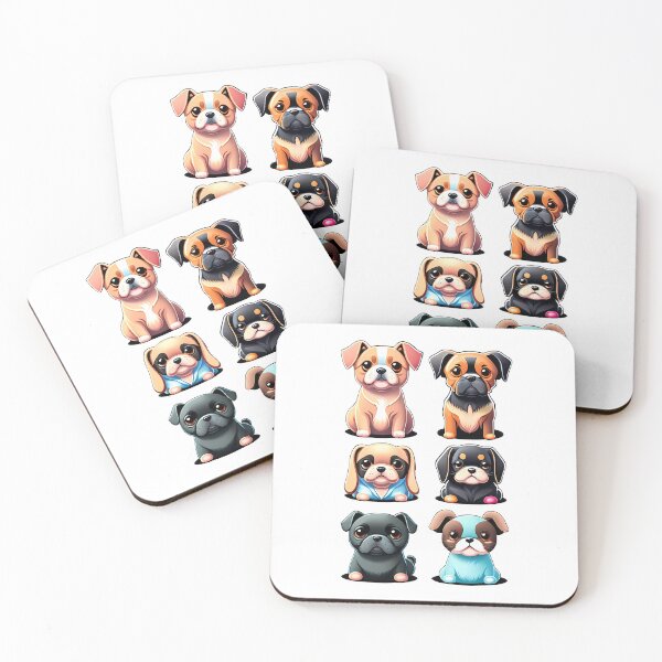 Item preview, Cute Puppies Sticker Set designed and sold by Funny Vintage Stickers And T-Shirts.