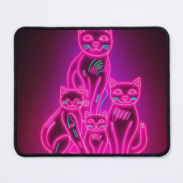 Item preview, "Nightglow: Neon Cat in the Air of Time" designed and sold by Art-Vortex-fr.