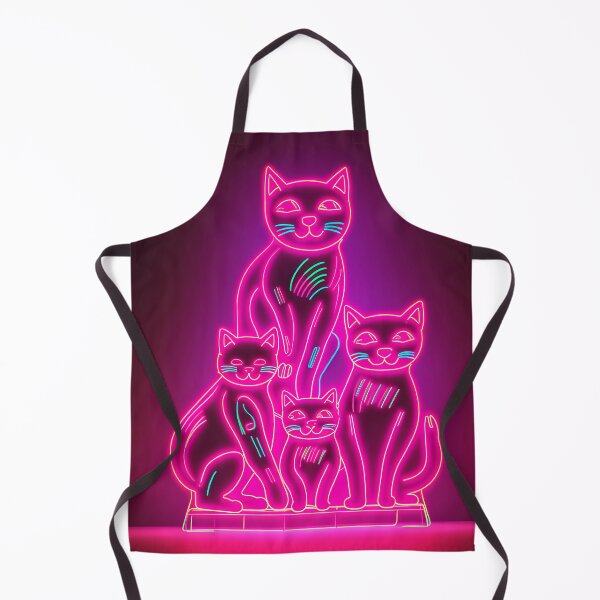 Item preview, "Nightglow: Neon Cat in the Air of Time" designed and sold by Art-Vortex-fr.
