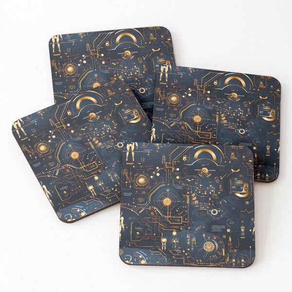 Item preview, xSeamless Pattern Beyond Interfaces: Futuristic Digital Art Unleashed designed and sold by AlienSkinEyes.