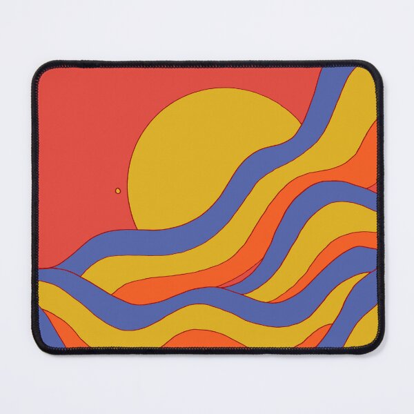 Item preview, Red rainbow waves designed and sold by Swadeillustrations.
